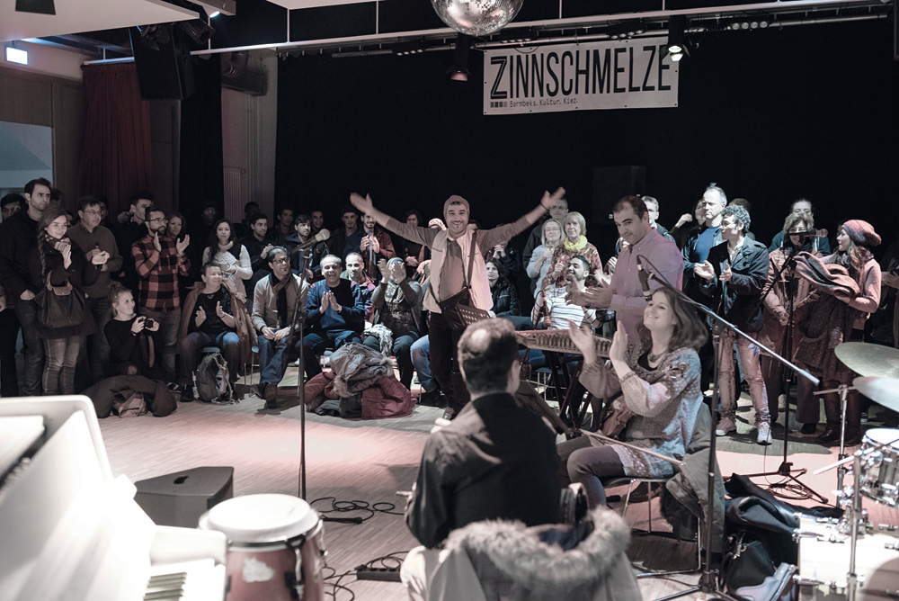 Die Welcome Music Session im Saal der Zinnschmelze, Foto: Lothar Arnemann